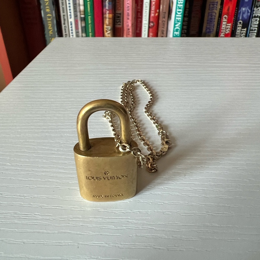 Louis Vuitton Brass Padlock Pendant Necklace - Picture 5 of 9